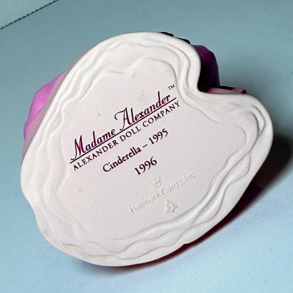 Hallmark Keepsake Ornament 1996 Madame Alexander Cinderella 1995 Doll Pink Gown